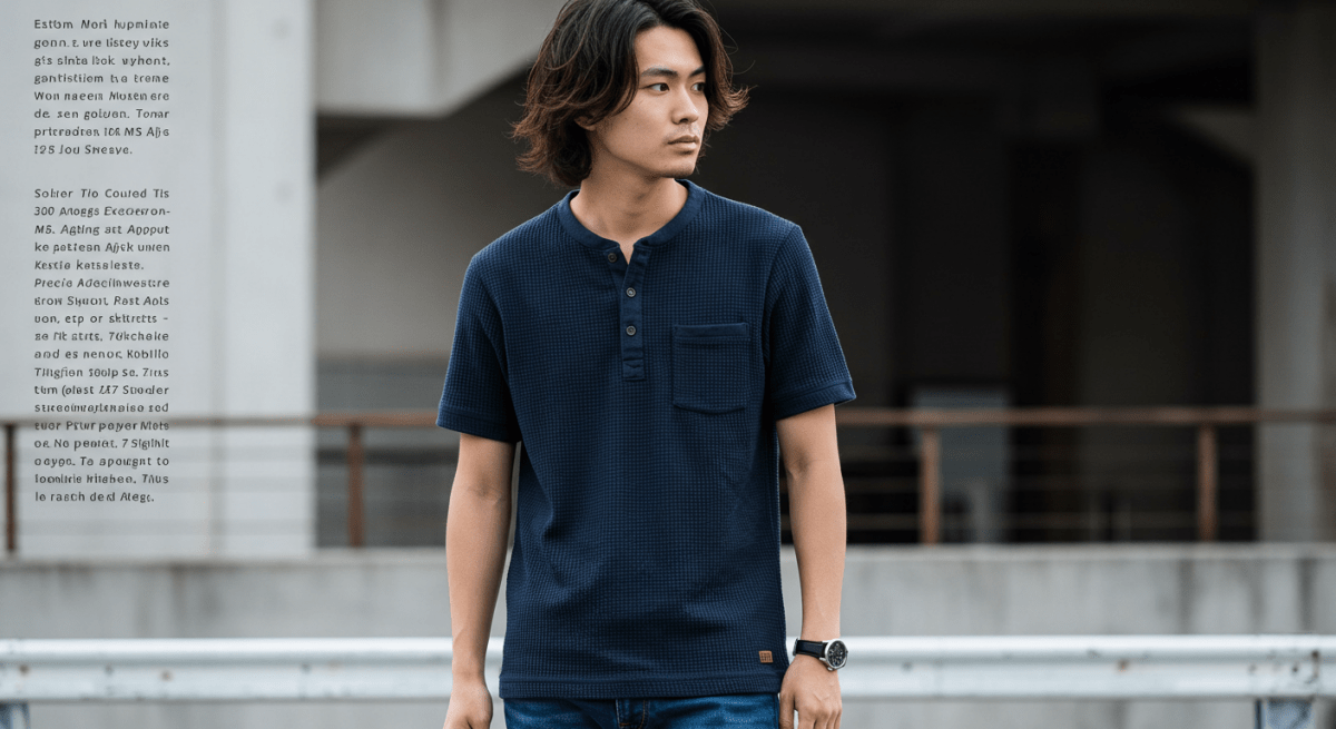 メンズのワッフルヘンリーネックTシャツ、おすすめは？ダサく見えない 