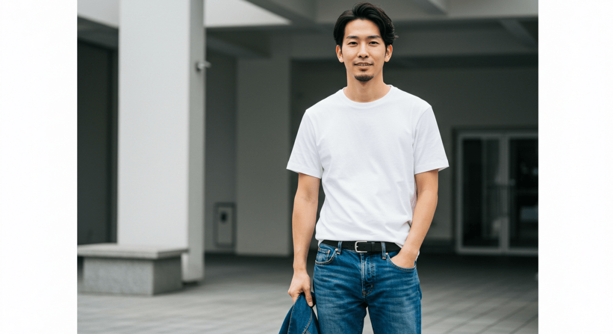 メンズ必見】白T×デニムの王道コーデ｜もう服選びで迷わない！