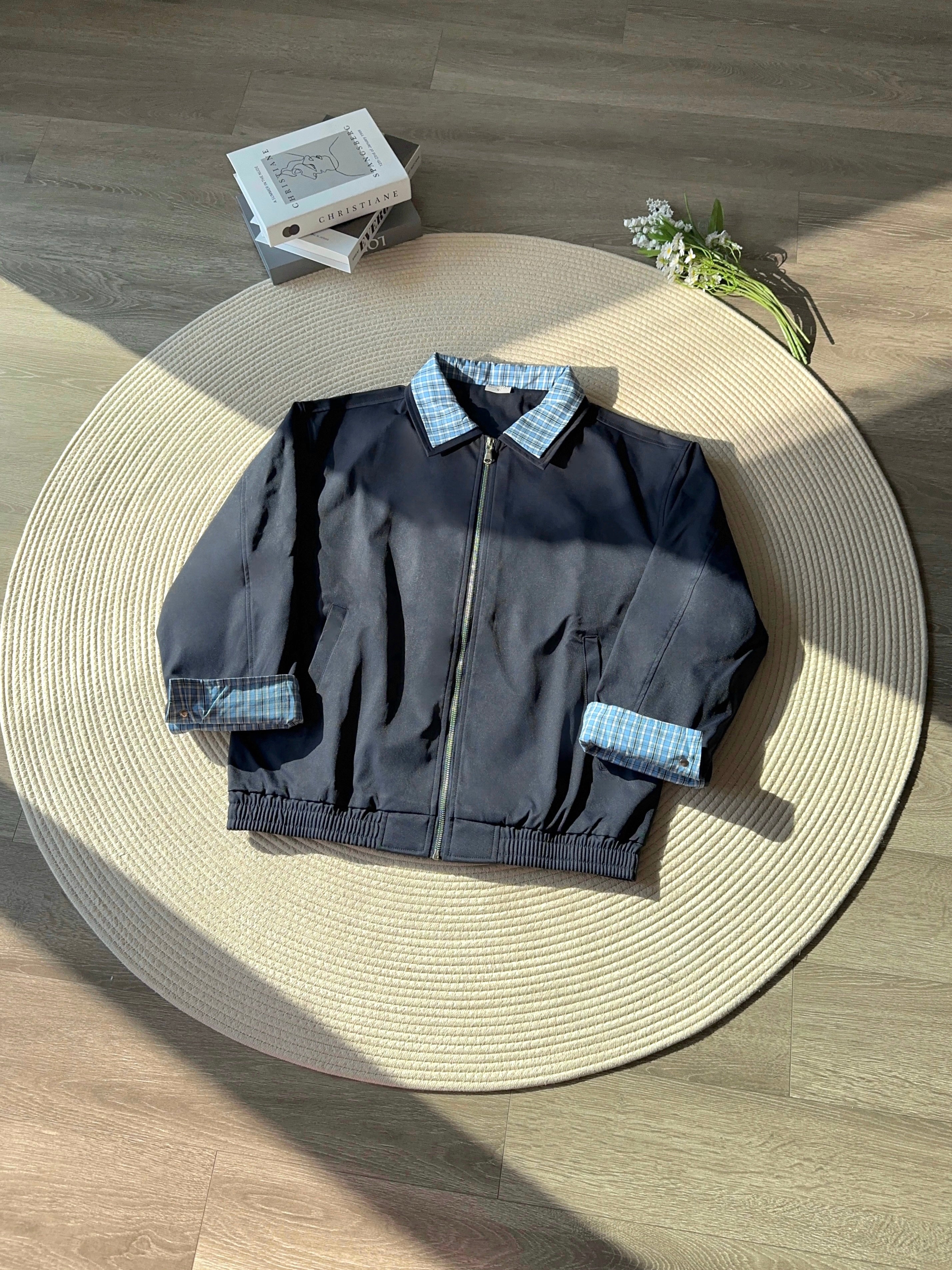 プラッド・ドッキングカラー・ハリントンジャケット N6145