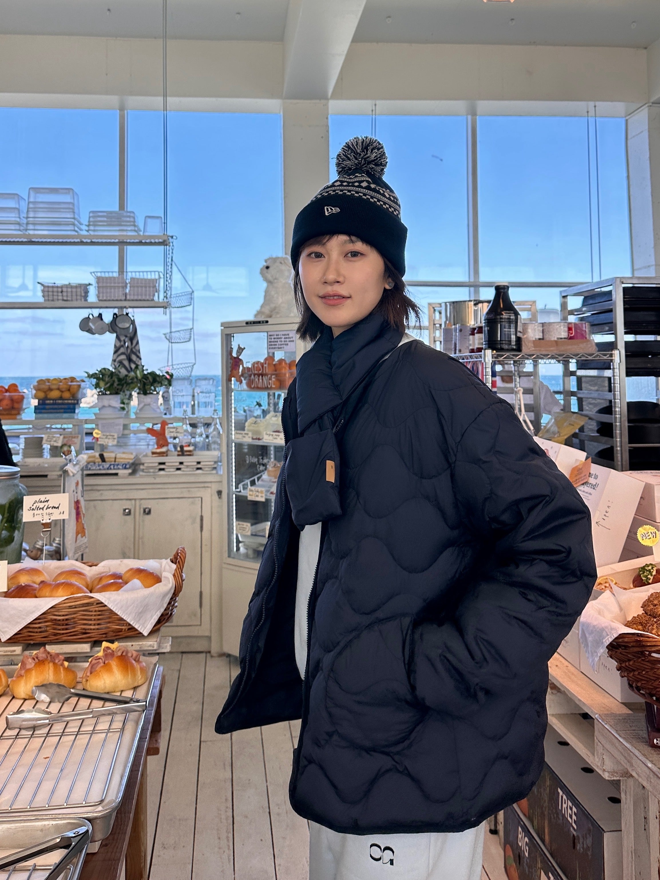 中綿スカーフ&リバーシブルダウンジャケット N6229