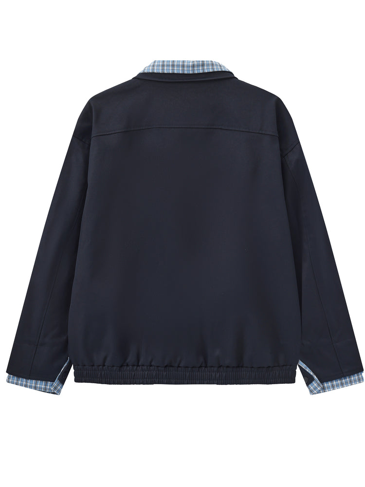 プラッド・ドッキングカラー・ハリントンジャケット N6145