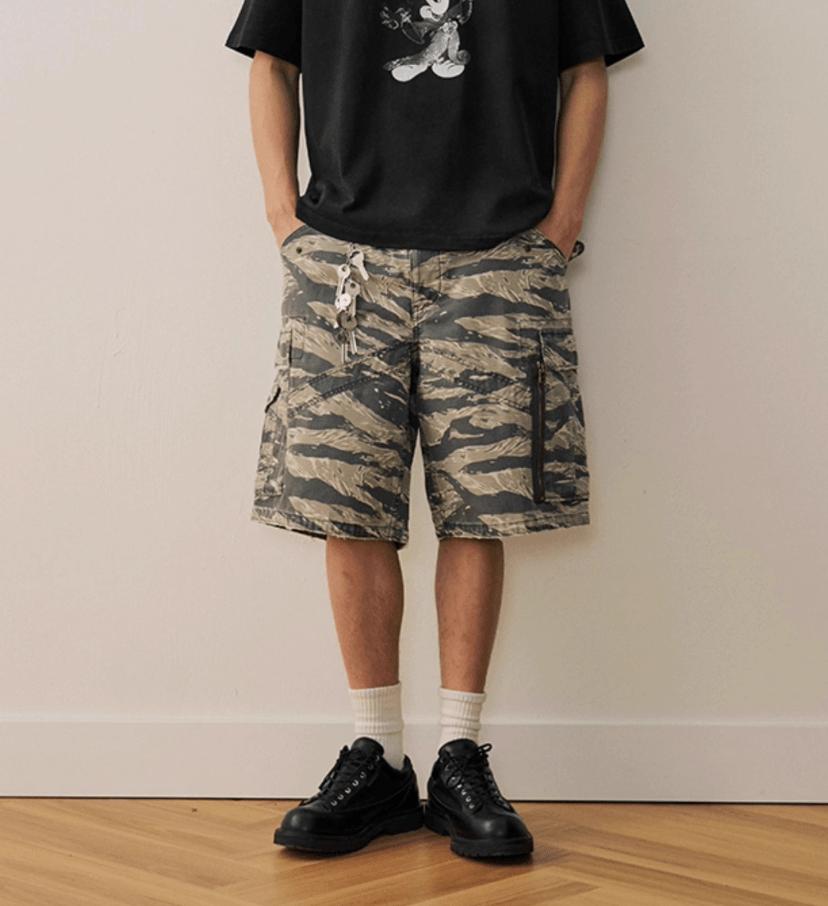 カモフラージュハーフパンツ コットン100% メンズ レディース 春夏 / Camouflage Shorts N5483 - メンズファッション通販 NNine(ナイン)