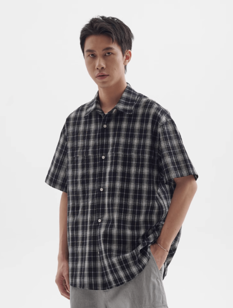 レトロチェックシャツ メンズ レディース 綿100% 長袖|Retro Check SHIRT N5370 - メンズファッション通販 NNine(ナイン)