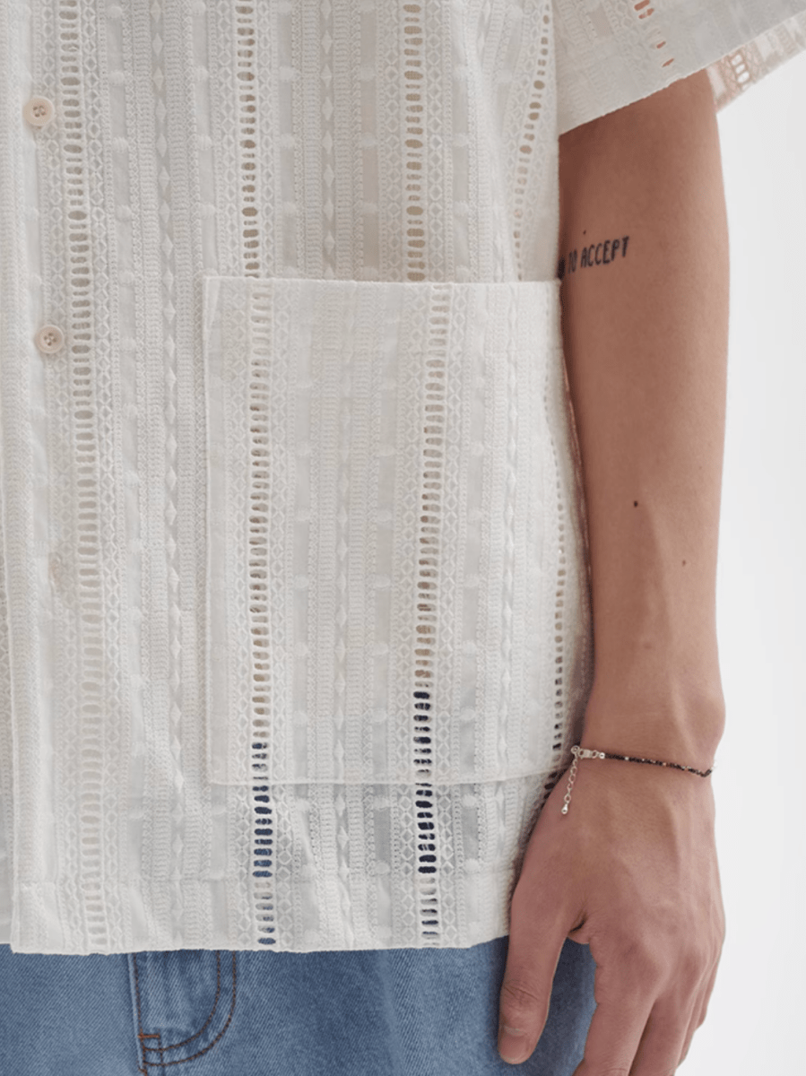 シアーキューバカラーシャツ メンズ レディース 綿100% 透け感 夏 / Sheer Cuban Collar Shirt N5455 - メンズファッション通販 NNine(ナイン)