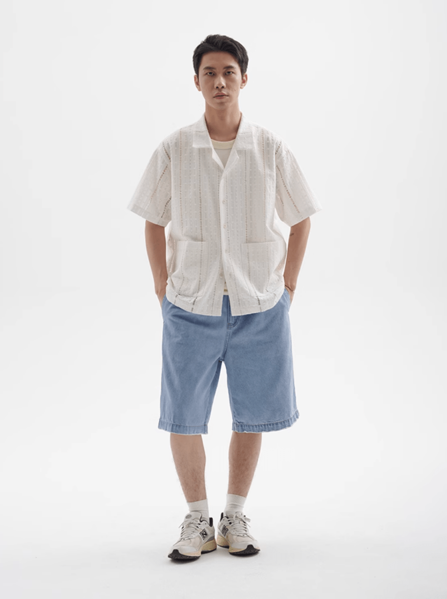 シアーキューバカラーシャツ メンズ レディース 綿100% 透け感 夏 / Sheer Cuban Collar Shirt N5455 - メンズファッション通販 NNine(ナイン)