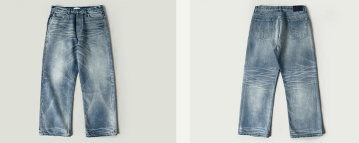 ウォッシュストレートデニムパンツ コットン100% / Washed Straight Denim N5500 - ファッション通販NNine(ナイン)