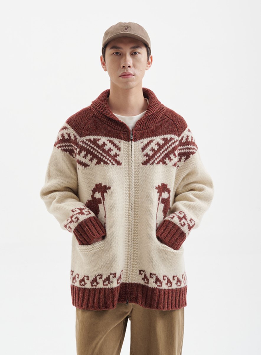 【ウール100%】nordic penguin cardigan N4611 - NNine