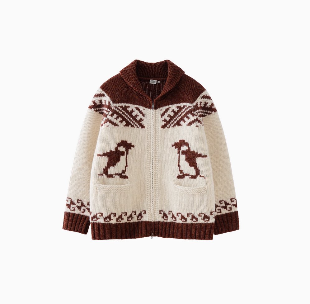 【ウール100%】nordic penguin cardigan N4611 - NNine