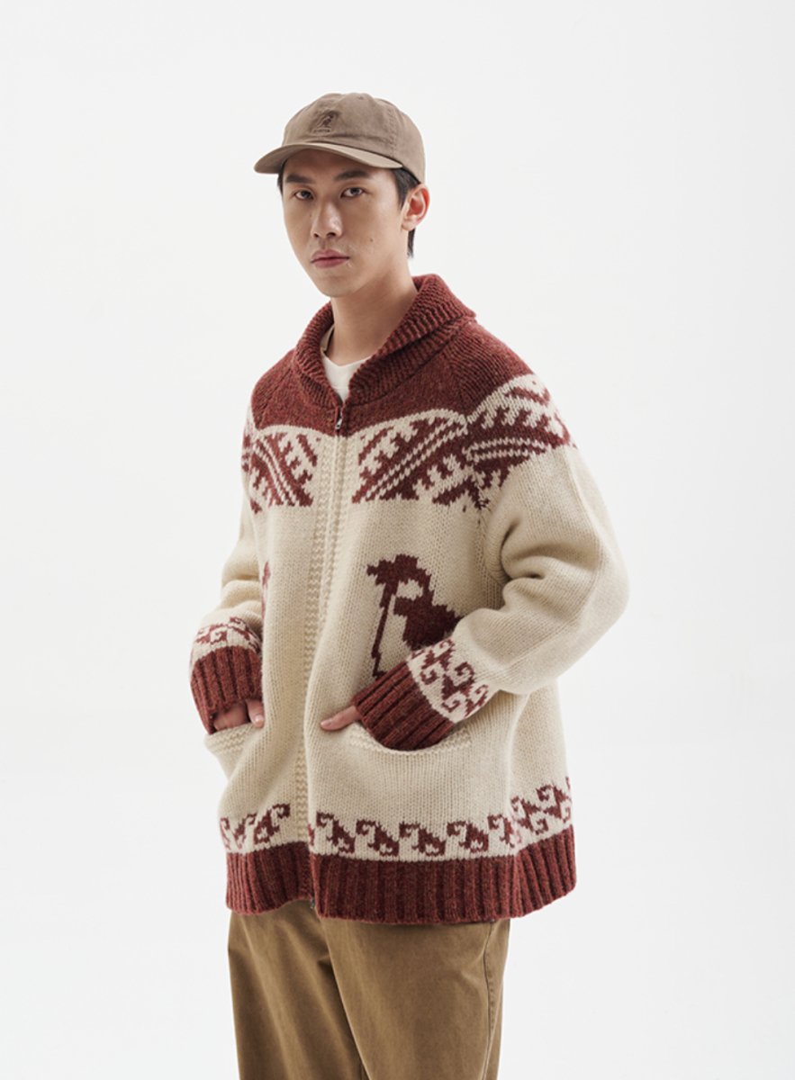 【ウール100%】nordic penguin cardigan N4611 - NNine