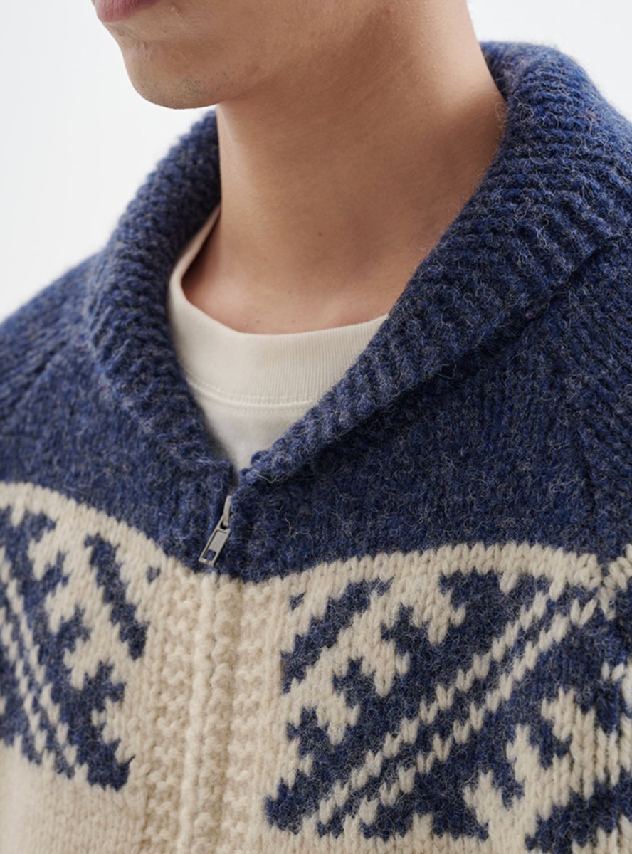 【ウール100%】nordic penguin cardigan N4611 - NNine