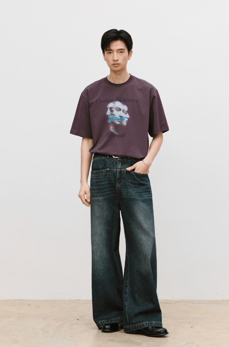 12oz リベット バイカラーステッチ ワイドデニム N6937 - ファッション通販NNine(ナイン)