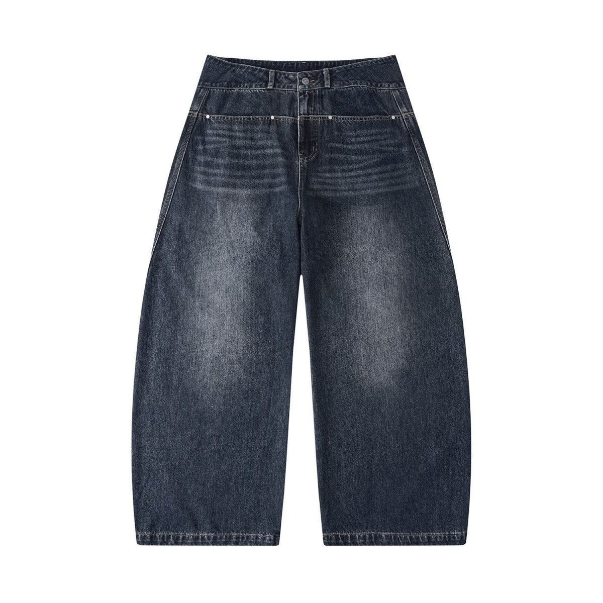12oz リベット バイカラーステッチ ワイドデニム N6937 - ファッション通販NNine(ナイン)