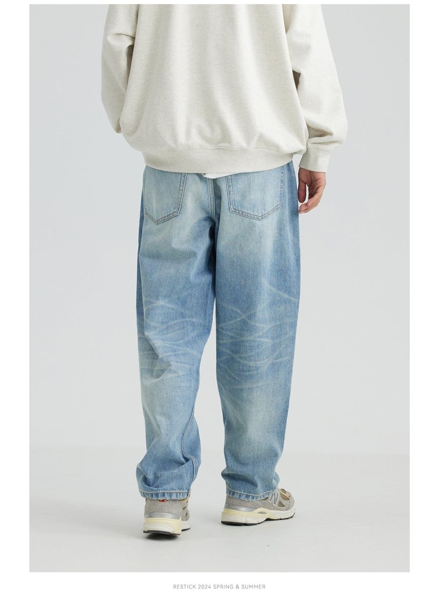 【13.1オンス】Washed distressed denim pants N3569 - NNine