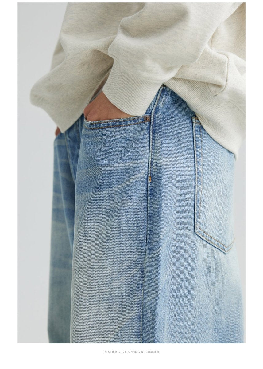 【13.1オンス】Washed distressed denim pants N3569 - NNine