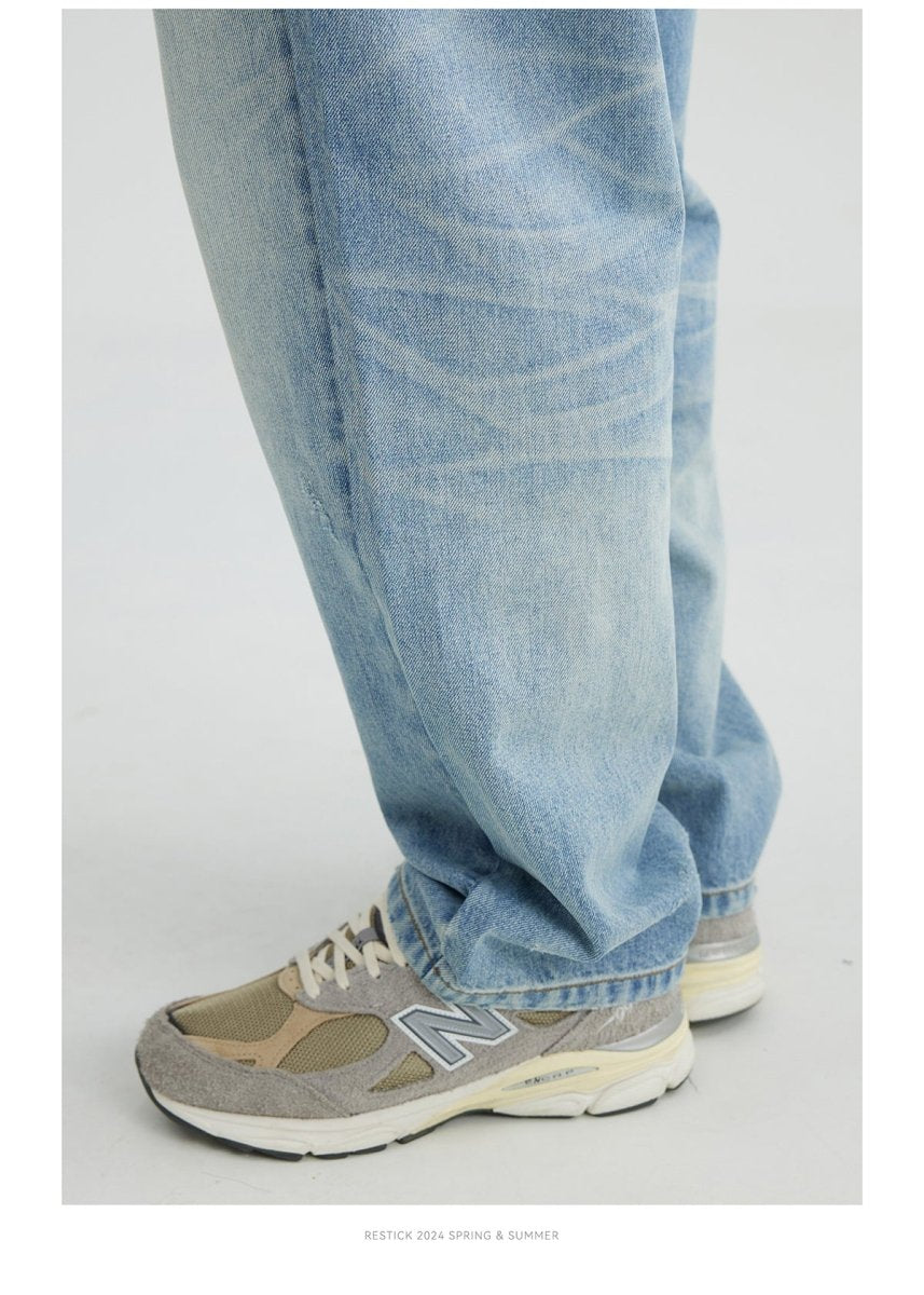【13.1オンス】Washed distressed denim pants N3569 - NNine