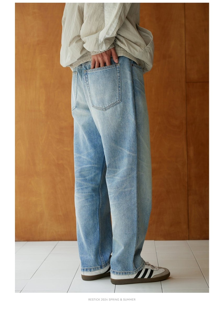【13.1オンス】Washed distressed denim pants N3569 - NNine
