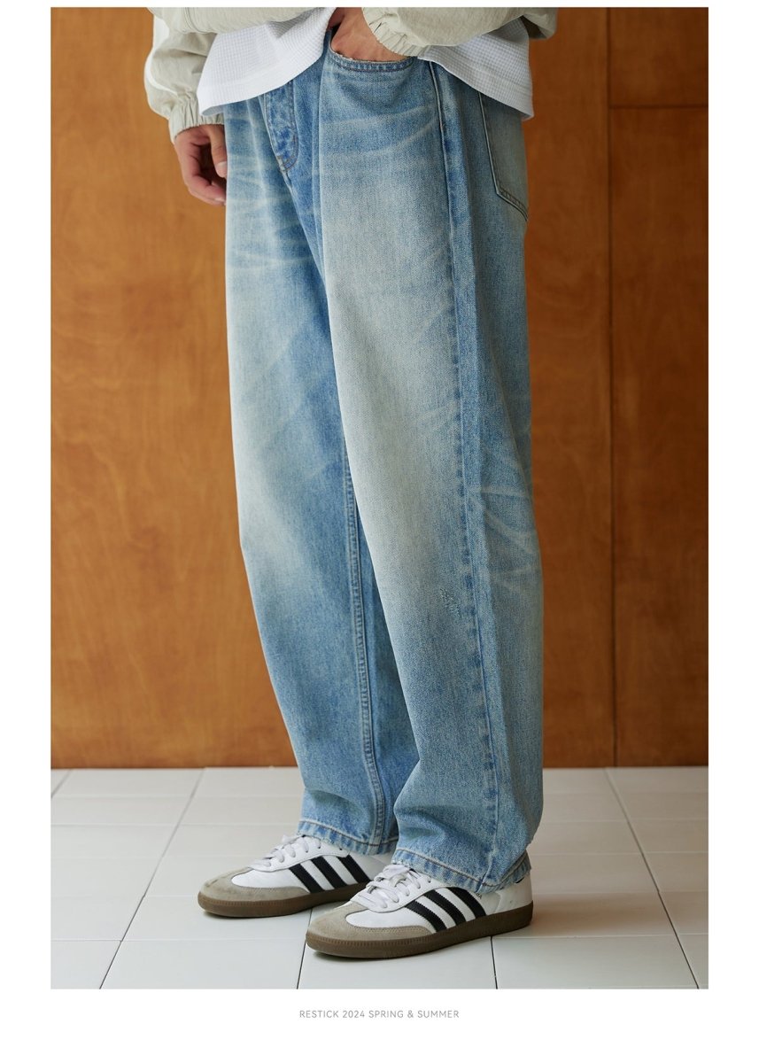 【13.1オンス】Washed distressed denim pants N3569 - NNine