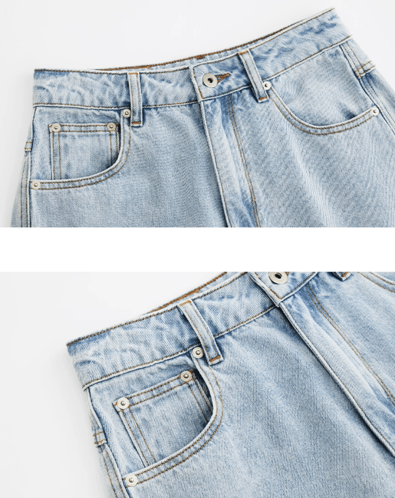 13.5oz アイスブルー・カーブワイドデニム N5578 - ファッション通販NNine(ナイン)