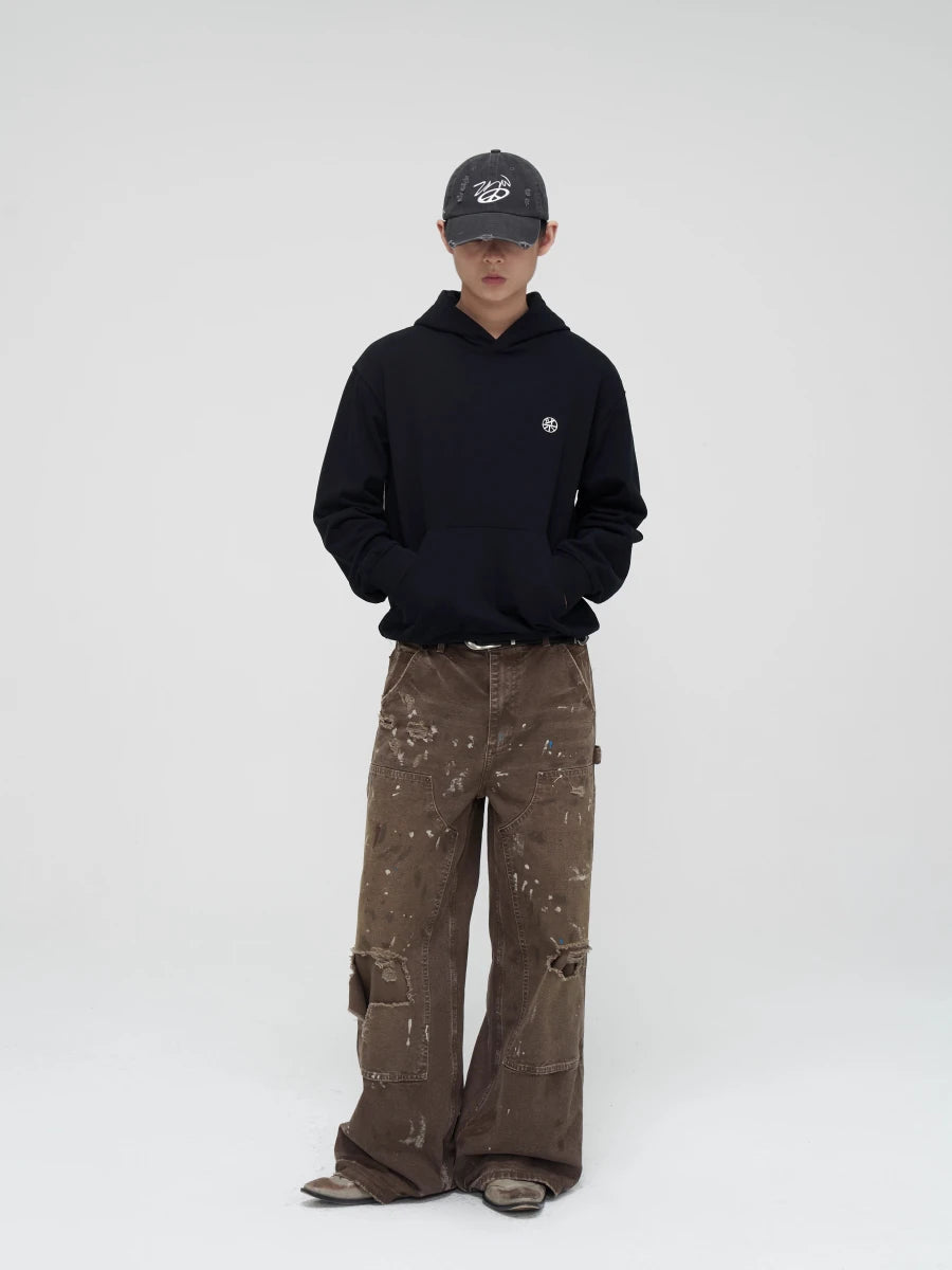 14ozダック・ダメージ&ペイント・ダブルニーパンツ N6048 - ファッション通販NNine(ナイン)