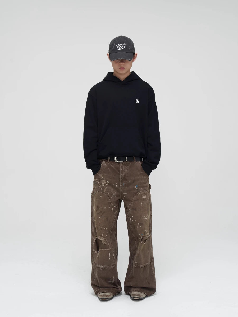 14ozダック・ダメージ&ペイント・ダブルニーパンツ N6048 - ファッション通販NNine(ナイン)