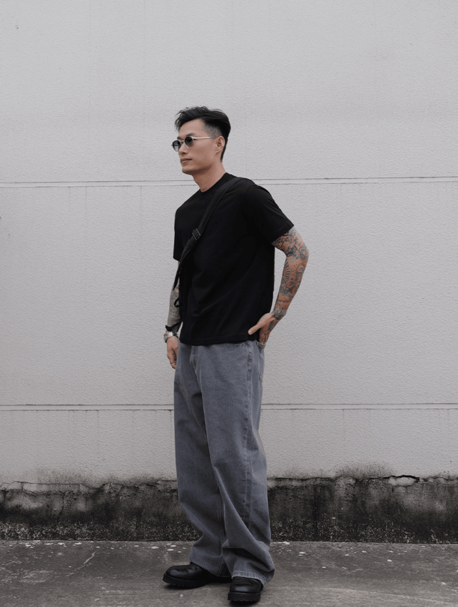 14oz グレーウォッシュ ストレートデニム N6637 - ファッション通販NNine(ナイン)