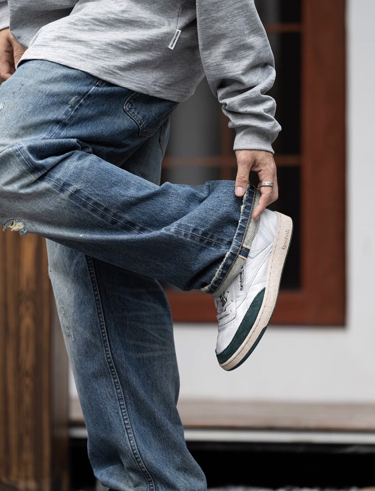 【14OZ】crushed straight denim pants / 14オンスヘビーウエイトジーンズ N4288 - NNine