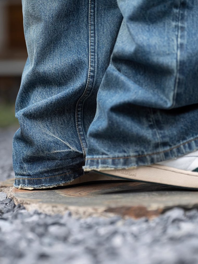 【14OZ】crushed straight denim pants / 14オンスヘビーウエイトジーンズ N4288 - NNine