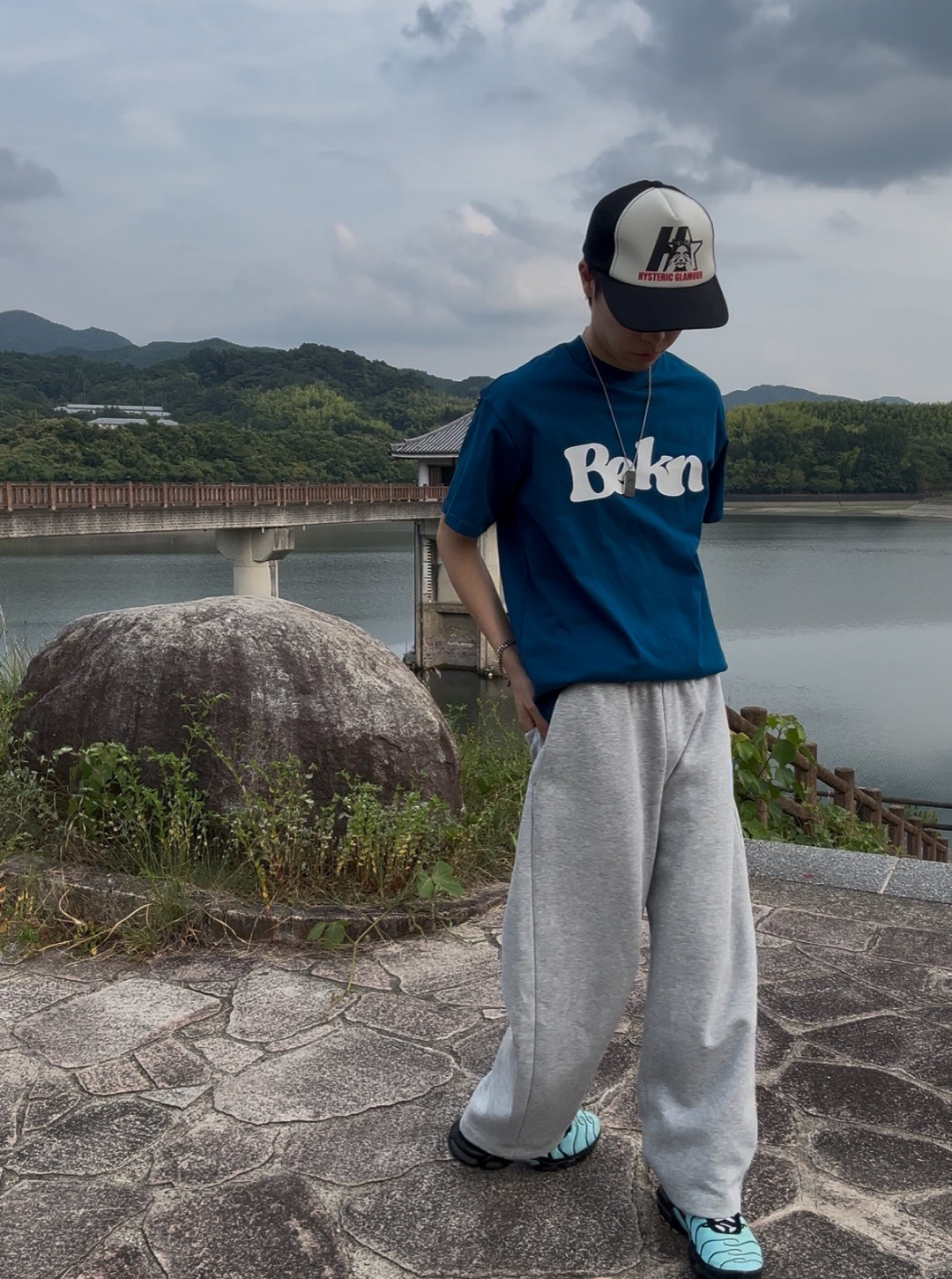 logo print T-shirt N3403