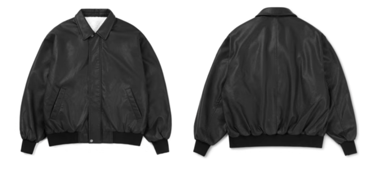 Retro sherpa PU leather jacket N4416