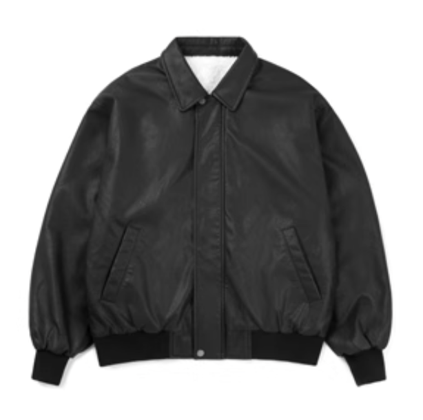 Retro sherpa PU leather jacket N4416