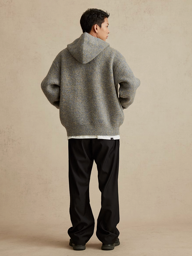 knit zip hoodie N4671