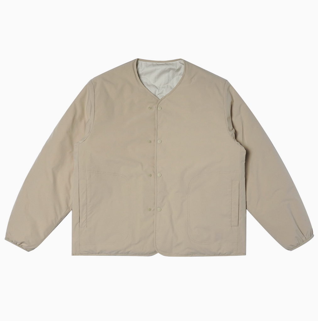 Reversible collarless quilted down jacket N4800