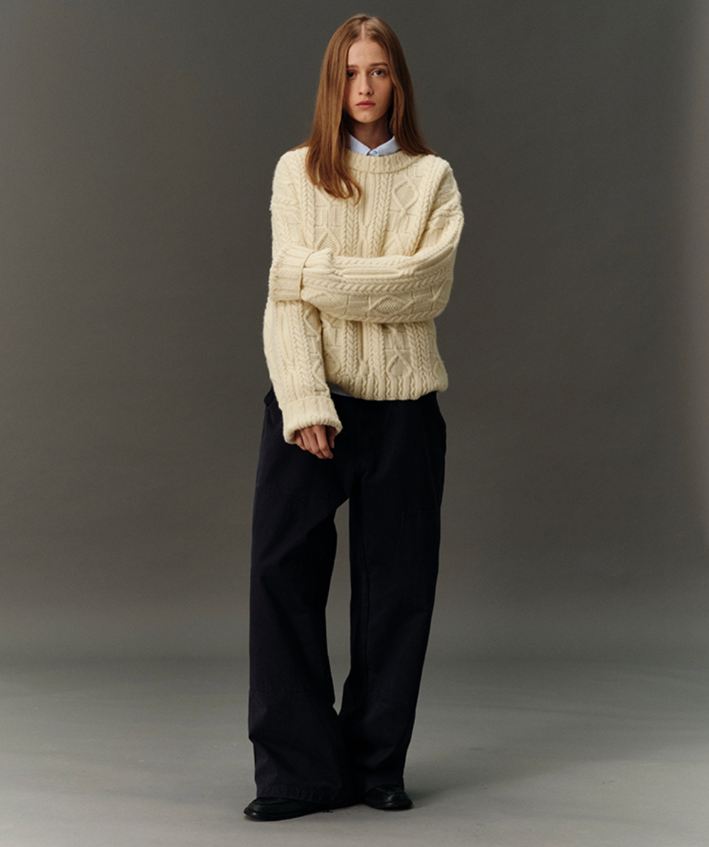 Off White Knit Trousers 17170 main image 1
