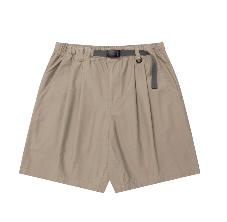 ハーフパンツ ショーツ コットン ツイル 斜めジップ