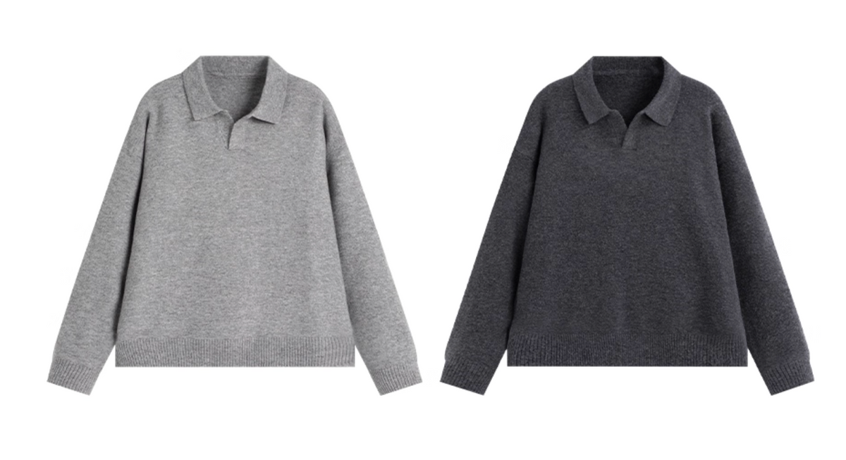 Soft Wool Long-Sleeve Skipper Polo Shirt N5726