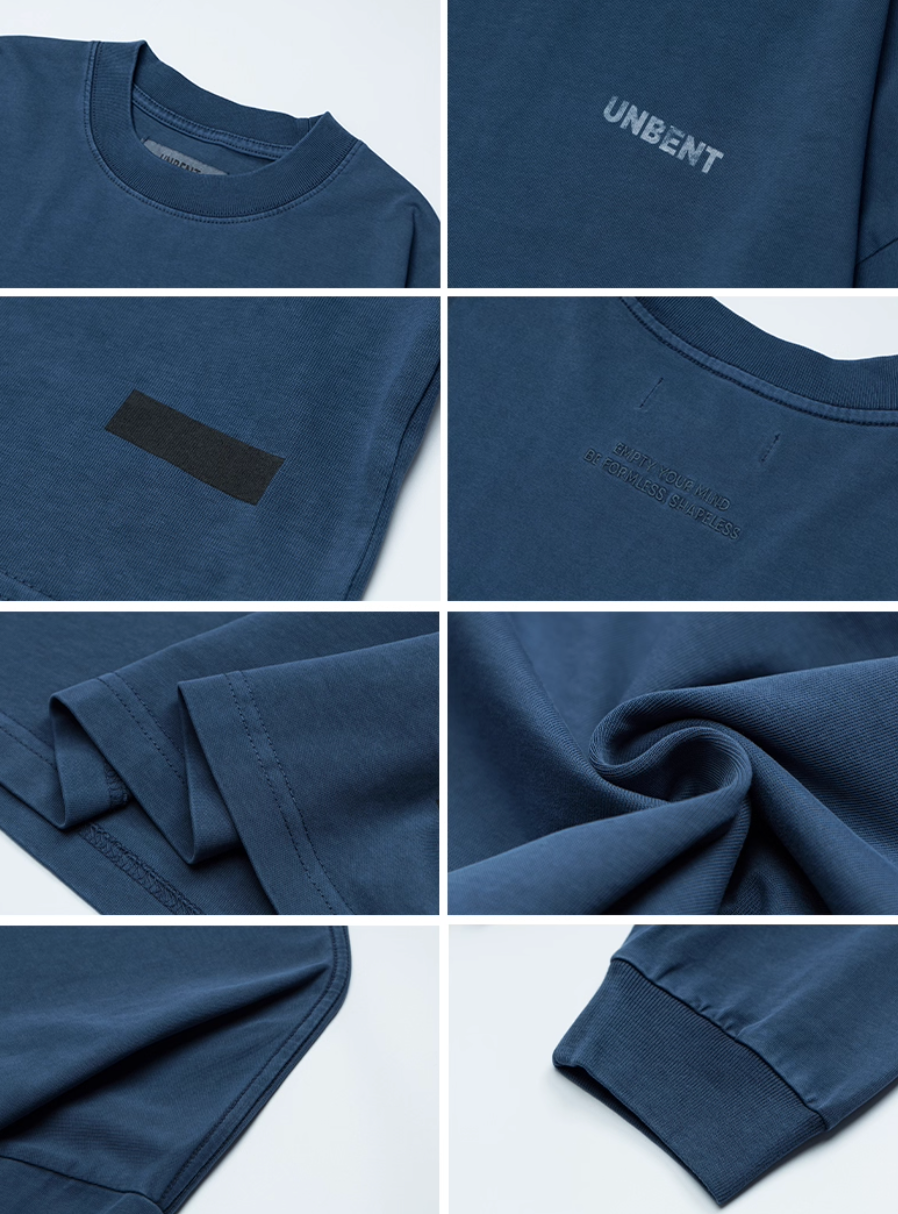 ワックスダイ・ロゴ刺繍ロンT N5746