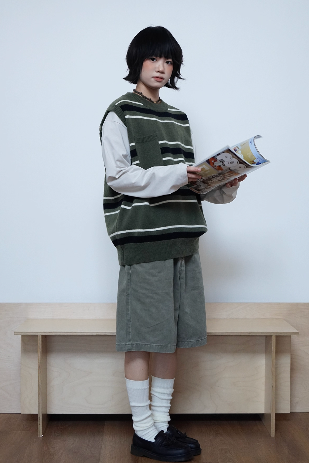 ハーフデニムパンツ N5778