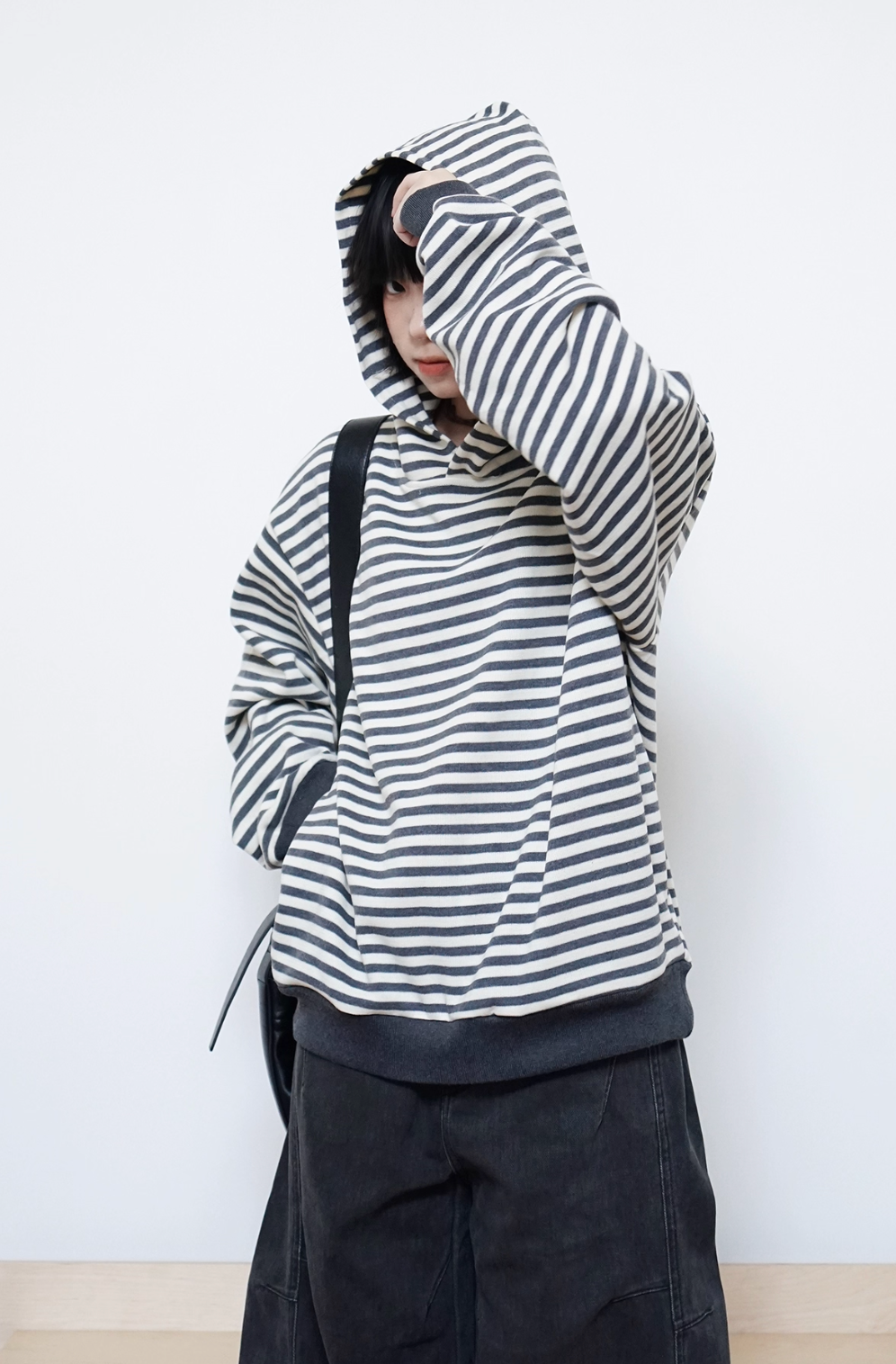 クラシックストライプ フーディー N5785