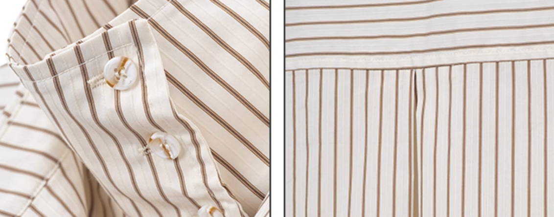 Fake two-piece striped shirt N5812