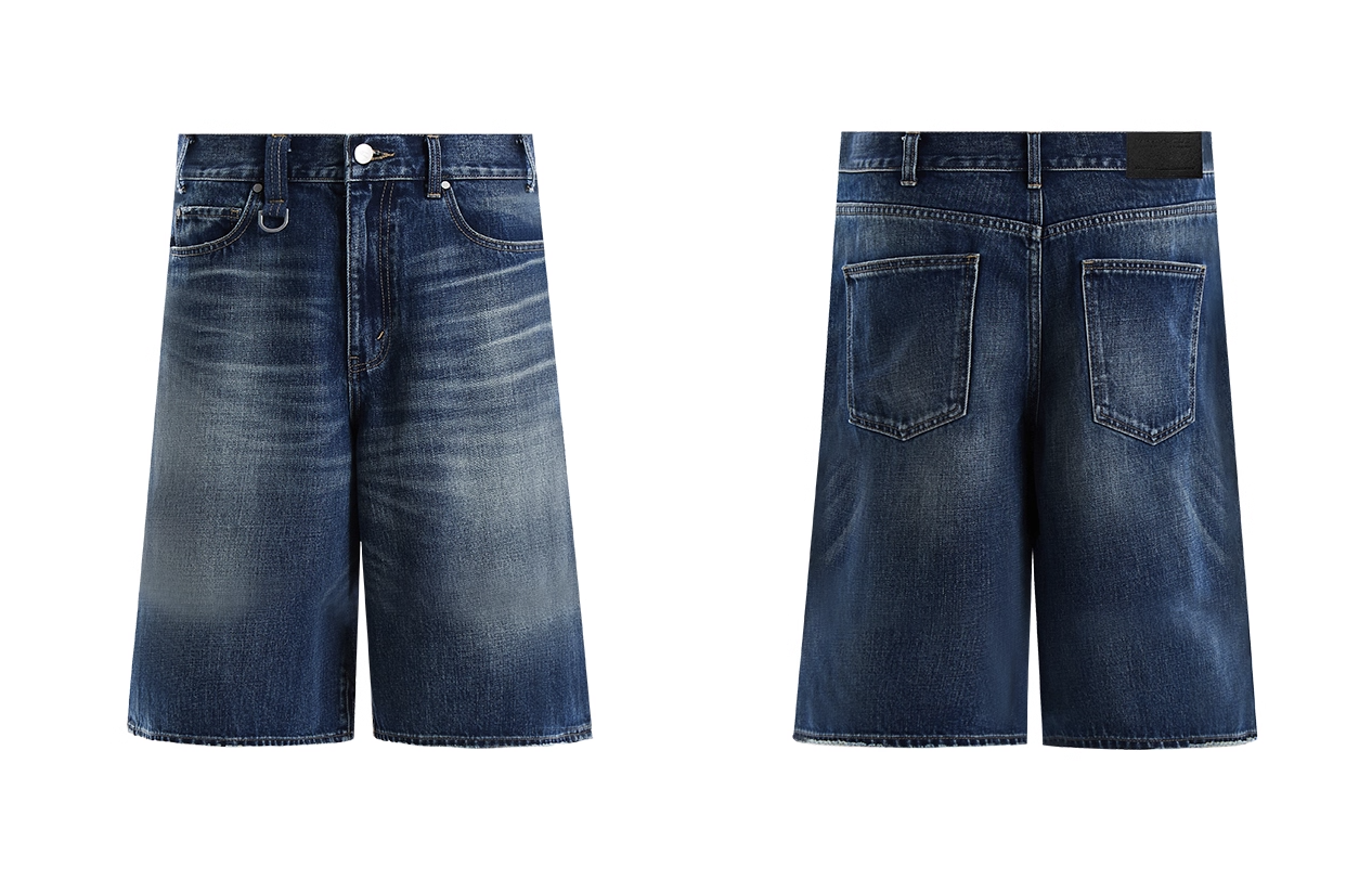 Half denim pants N5813