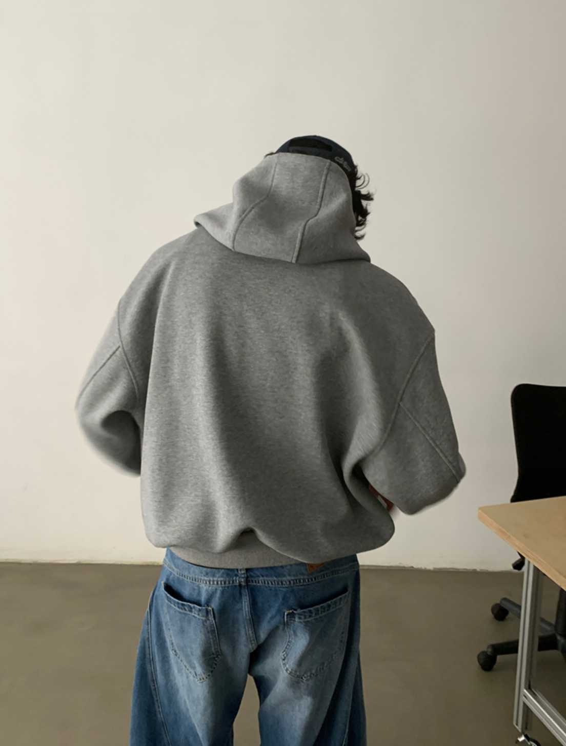 オーバーサイズ ボクシーフーディスウェット N5984