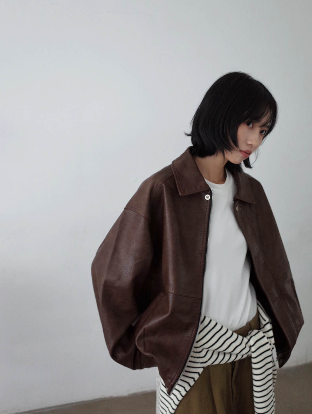 ユニセックス マイヤールレザーショートジャケット N5965