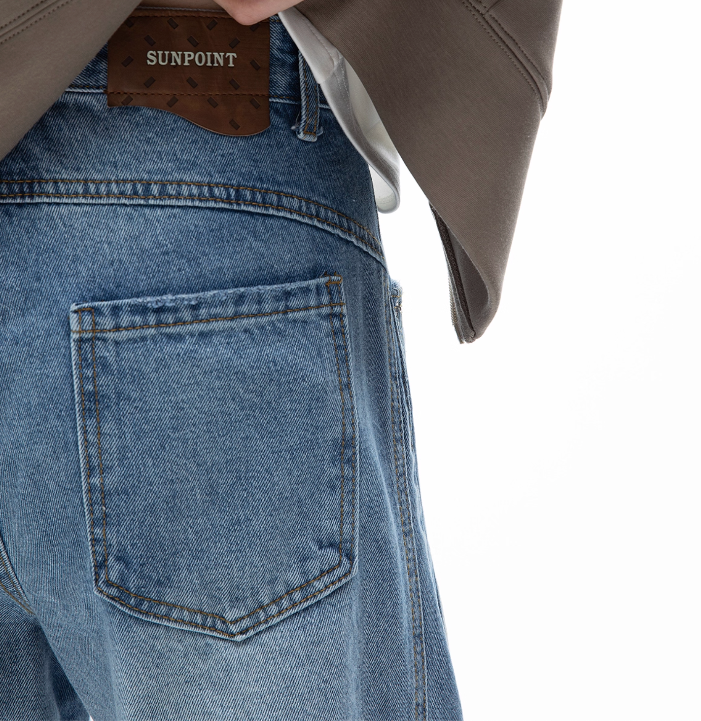 ウォッシュドワイドストレートデニム N6115