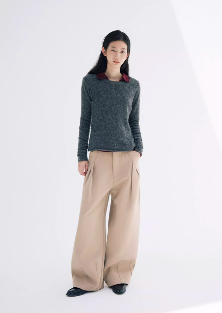 310Gヘビーウェイト・Aライン・プリーツトラウザーズ N6125