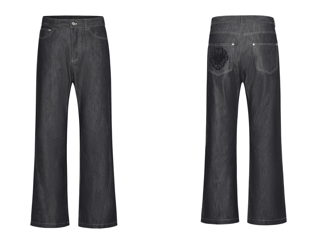 13ozリジッド・ホースヘアパッチ・フレアデニム N6149