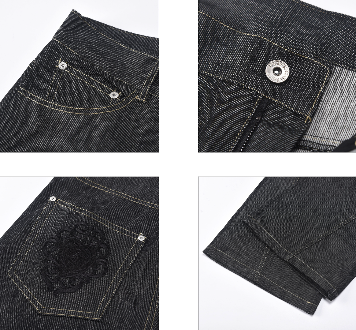 13ozリジッド・ホースヘアパッチ・フレアデニム N6149