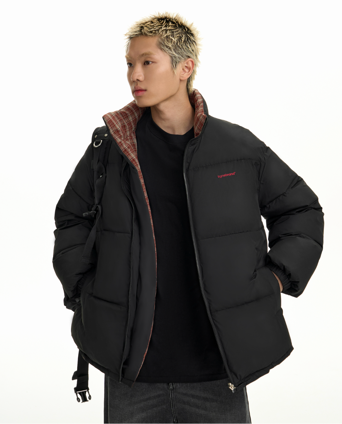 リバーシブル中綿スタンドカラージャケット N6162