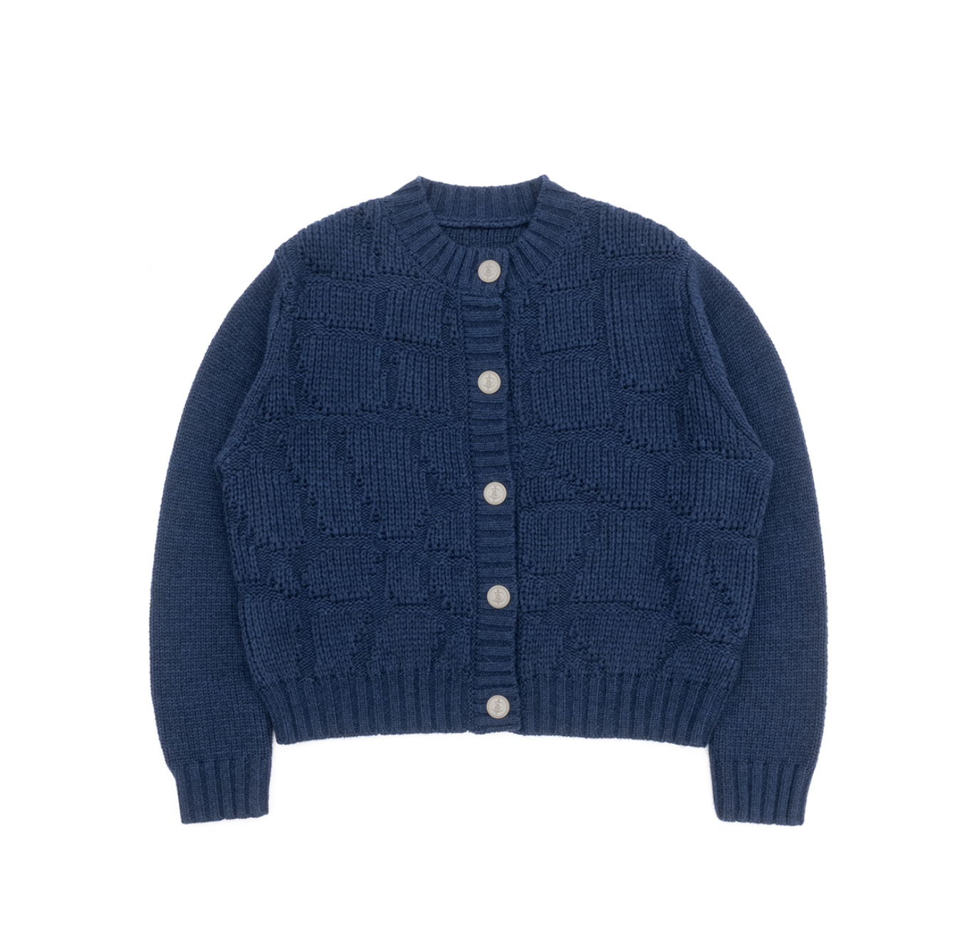 コンチョボタン・ウールブレンド・ジャカードカーディガン N6168