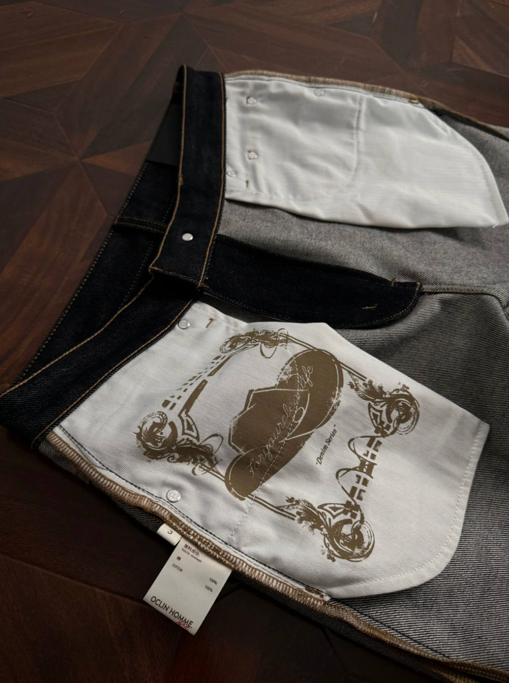 13.5ozリジッド・微フレア・ハンドステッチデニム N6204