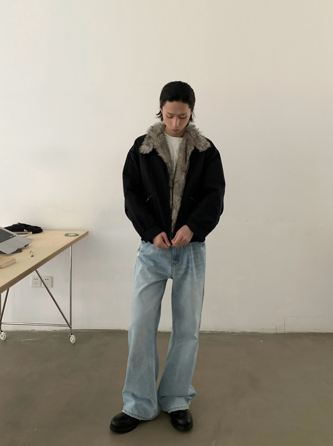 ミニマル・ボアジャケット N6200